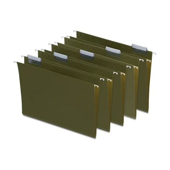 Staples Hanging File Folders 5-Tab Letter Size Blue 25 Per Box TR163501 - Foto 4